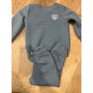 Toddler 4T Lila‎ & Jack Quilted 2-Piece Set - Dusty Blue EUC